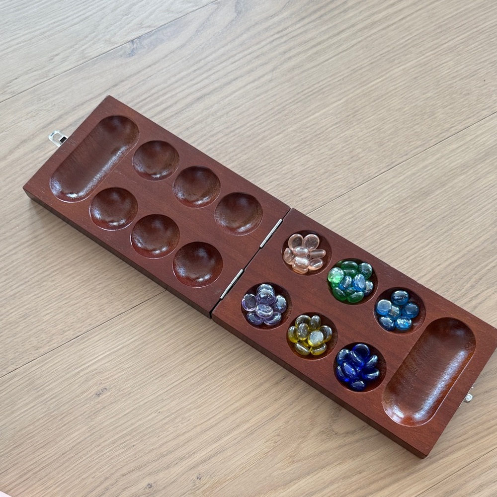 Wooden Mancala Game - Brown - Picture 2 of 4